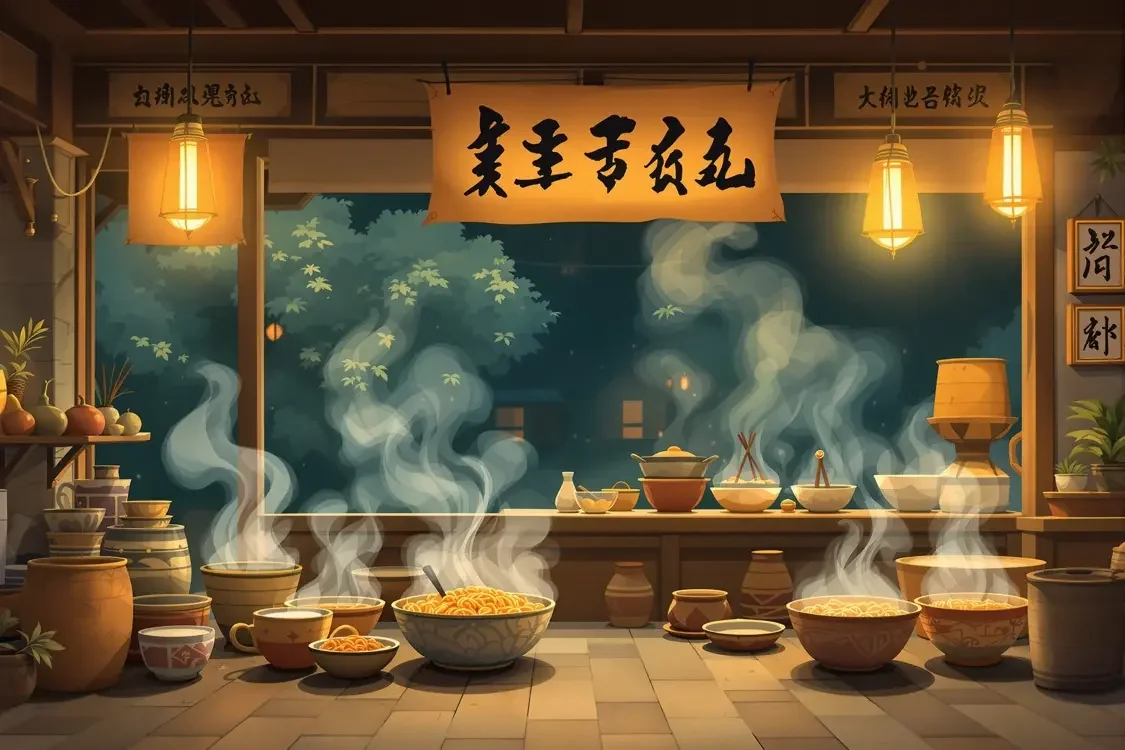 一碗阳春面 - a片网址编辑精选 一碗阳春面主题精选插画 - a片网址